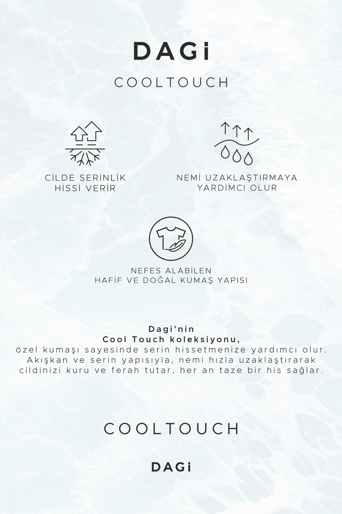 Ekru Cool Touch V Yaka Modal Tişört