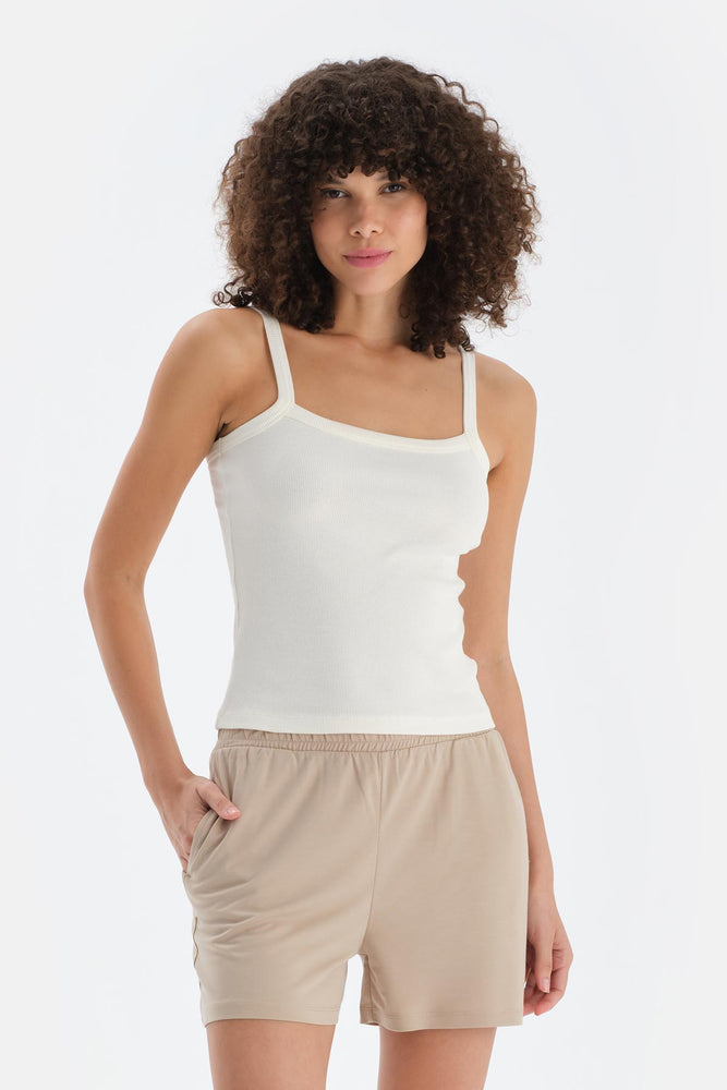 Ekru Askılı Kaşkorse Atlet