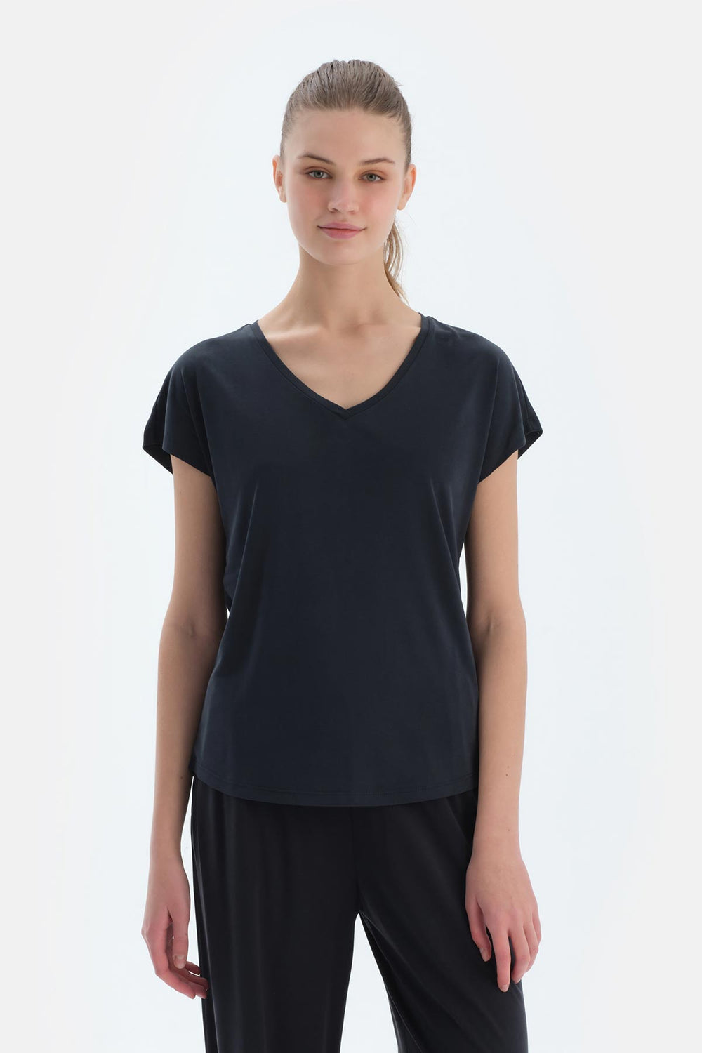 Antrasit Melanj Soft Touch Basıc Pantolon