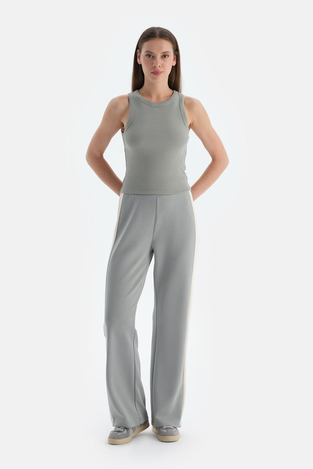 Ada Çayı Kadın Modal Karışımlı Yan Şerit Detaylı Pantolon