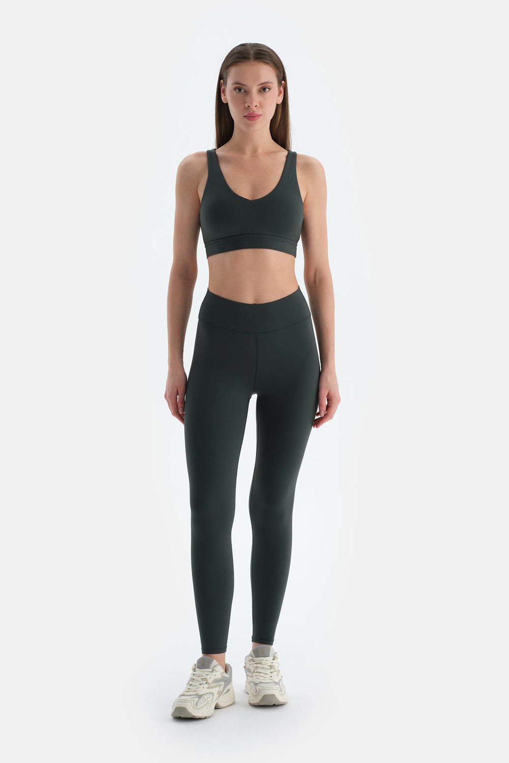 Koyu Yeşil Kadın Tayt