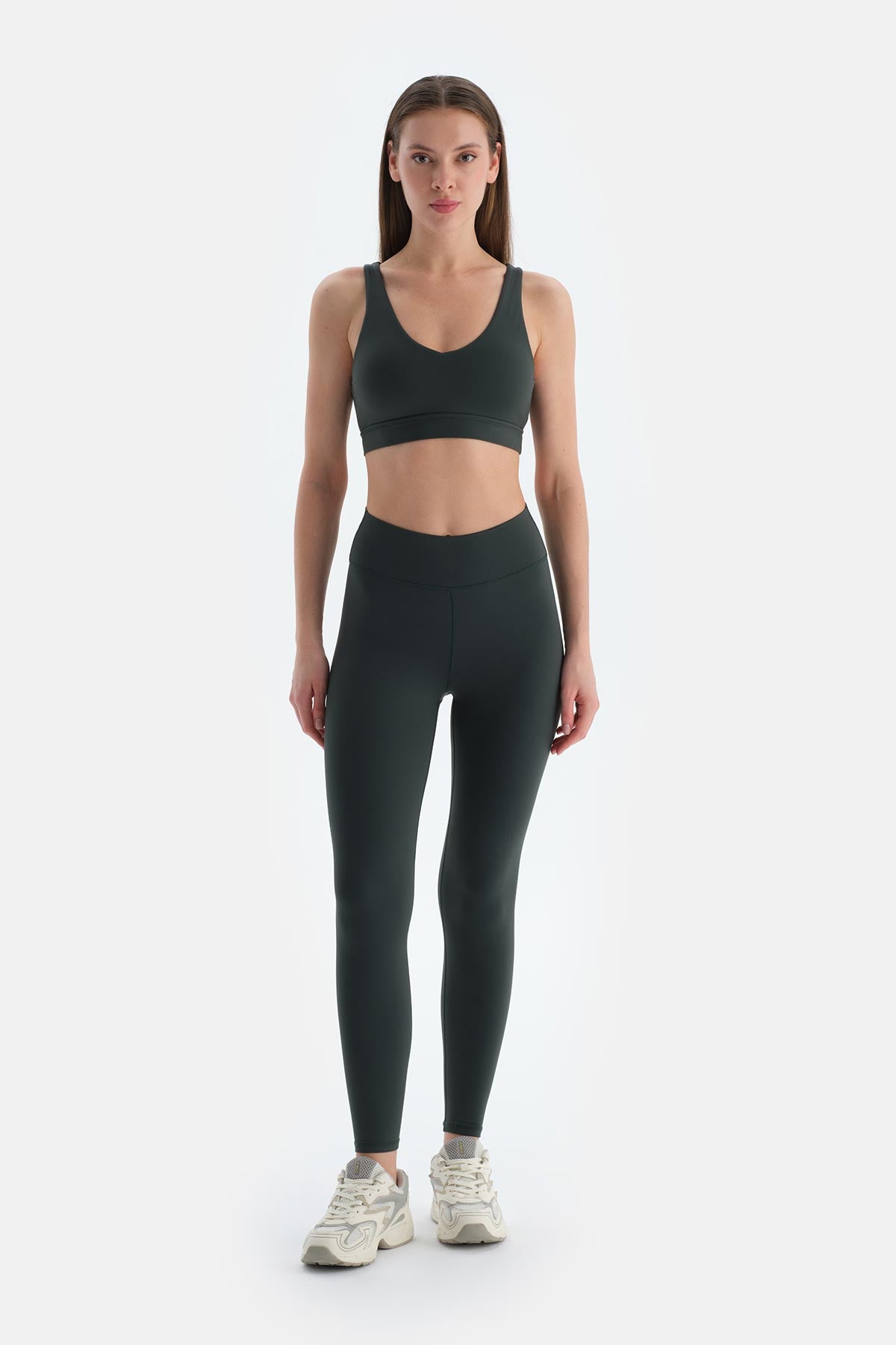 Koyu Yeşil Kadın Tayt