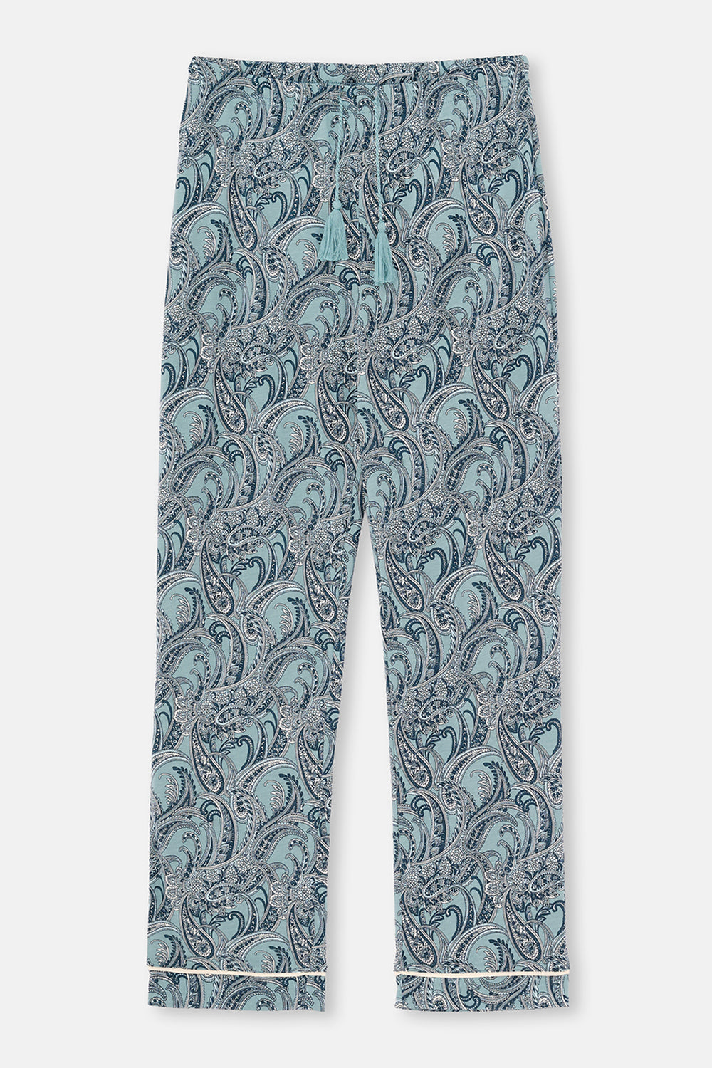Ada Çayı Şal Desenli Gömlek Pantolon Pijama Takımı