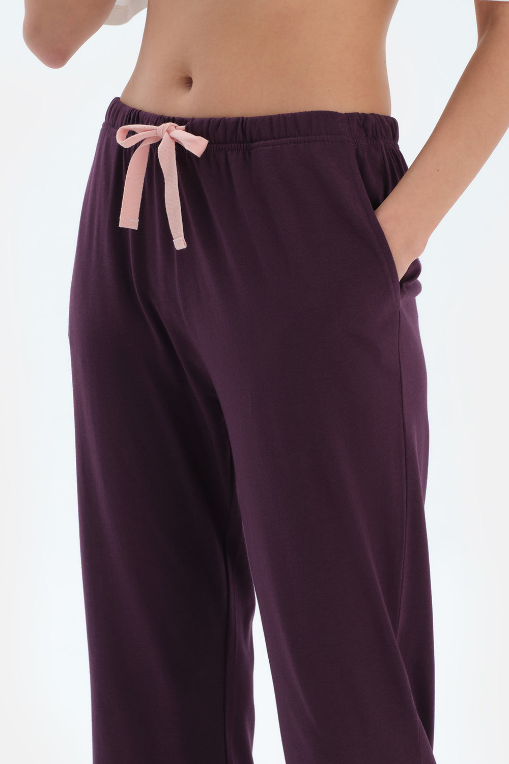 Ekru Baskı Detaylı Kısa Kollu Tişört Pantolon Pijama Takımı