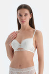 White TULLE DETAILED BODYSUIT