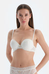 White TULLE DETAILED BODYSUIT