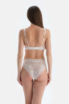 White TULLE DETAILED BODYSUIT