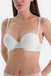 White TULLE DETAILED BODYSUIT