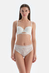 White TULLE DETAILED BODYSUIT
