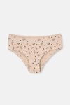 Burgundy-Dark Brown 3-PACK PATTERNED HIPSTER PANTIES