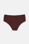Red Brown-Dark Beige 3-PACK PATTERNED HIPSTER PANTIES