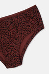 Red Brown-Dark Beige 3-PACK PATTERNED HIPSTER PANTIES