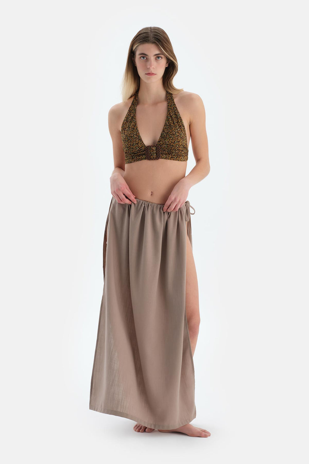 Vizon Önden Bağlamalı Etek