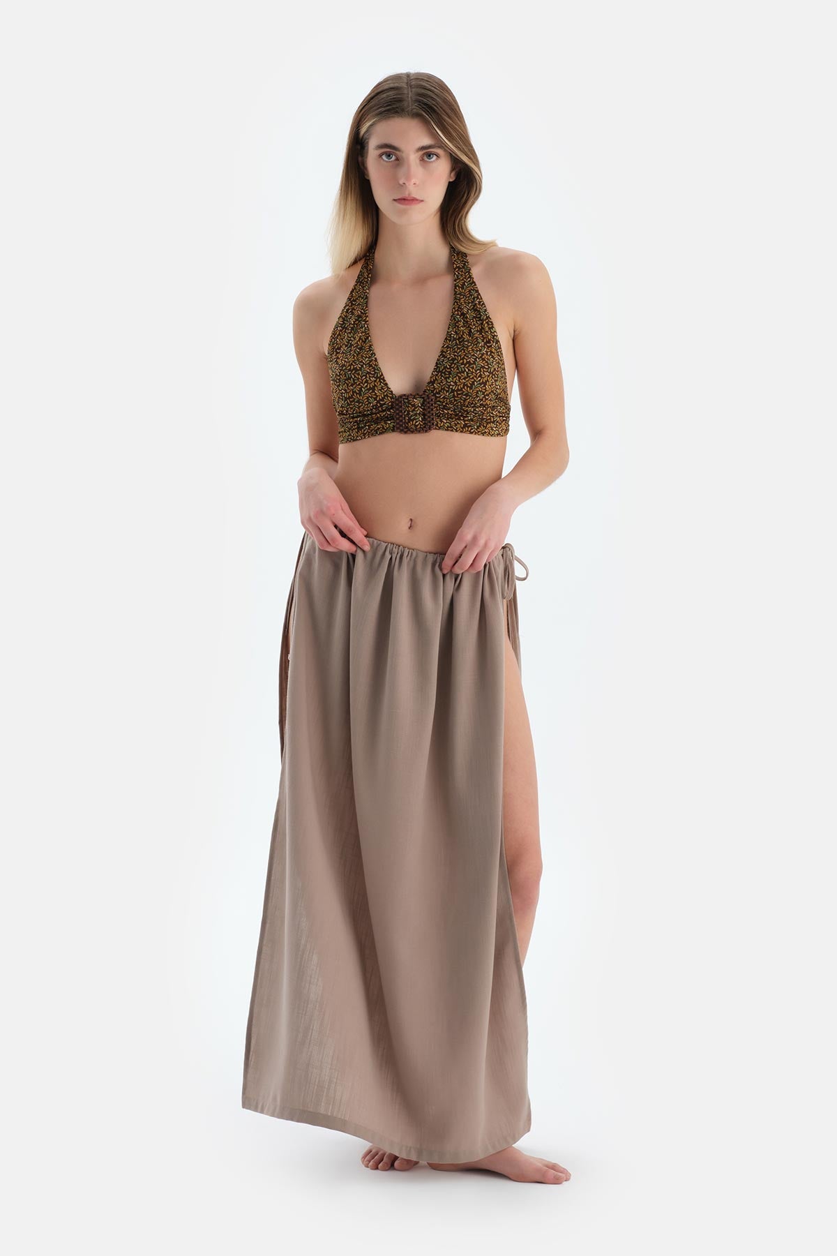 Vizon Önden Bağlamalı Etek