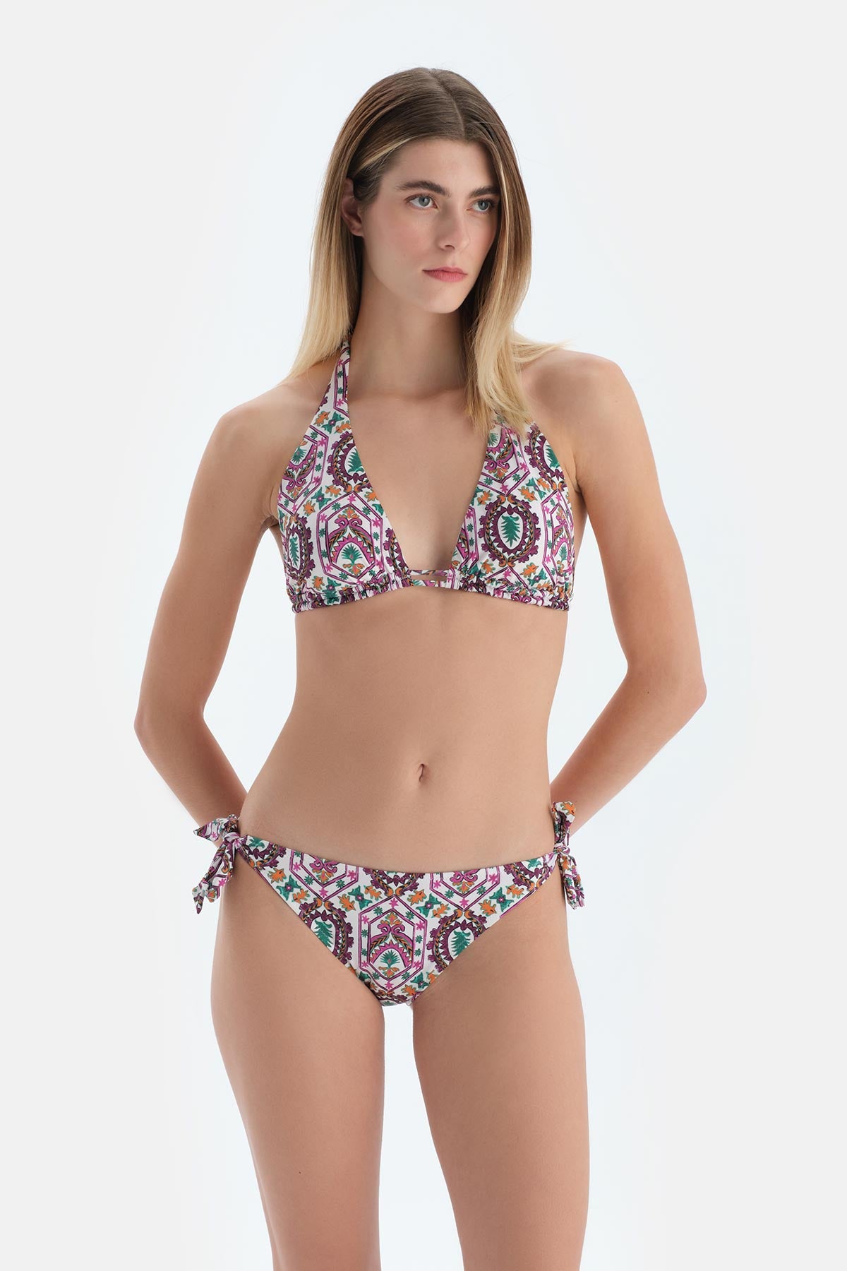 Multicolor Düşük Bel Bikini Alt