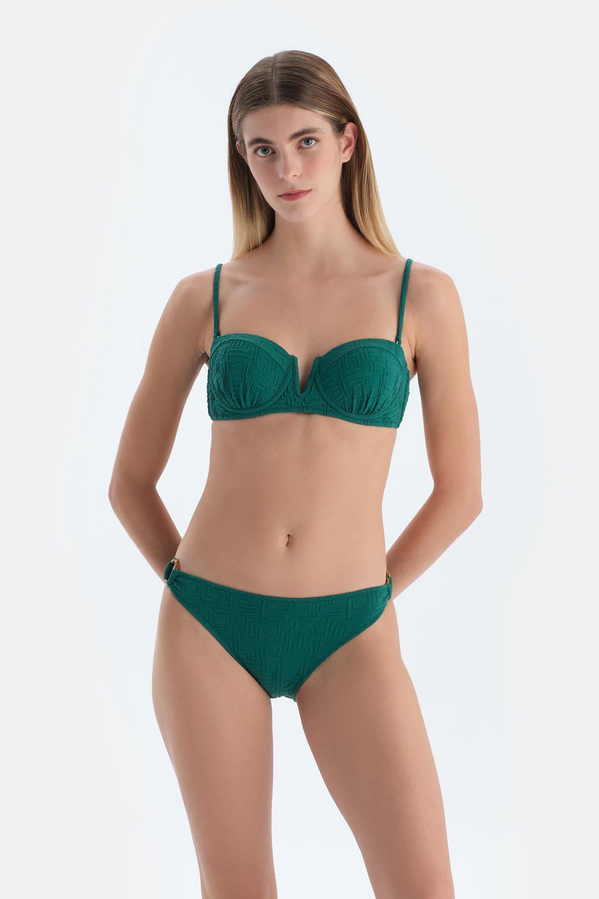 Koyu Yeşil Düşük Bel Bikini Alt