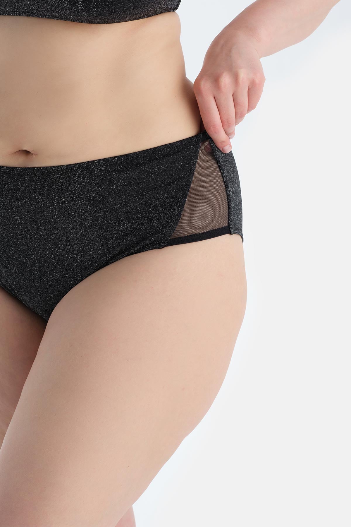 Siyah Yüksek Bel Bikini Alt