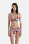 Multicolor Orta Bel Bikini Alt