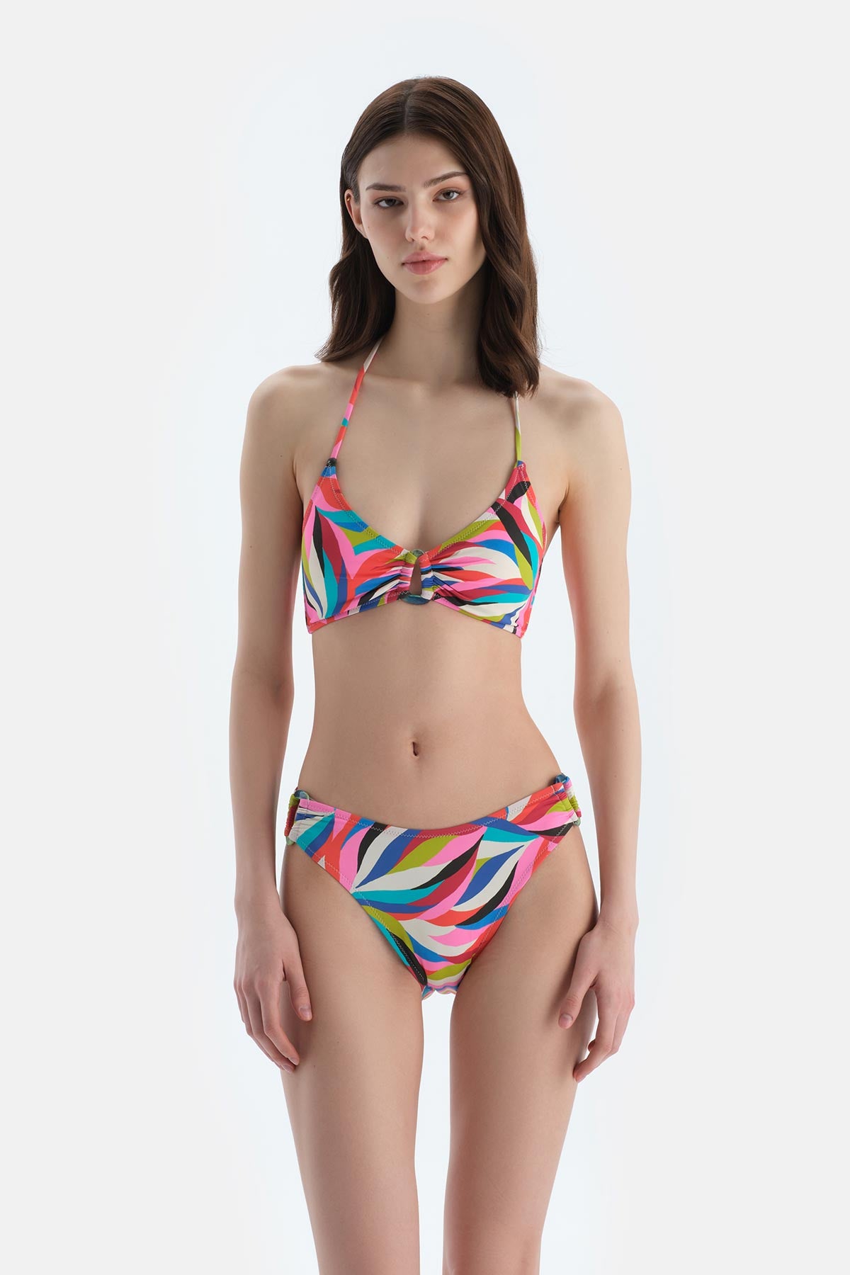 Multicolor Orta Bel Bikini Alt