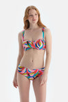 Multicolor Orta Bel Bikini Alt