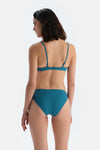 Petrol Mavi Normal Bel Bikini Alt