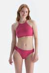 Fuşya Normal Bel Bikini Alt
