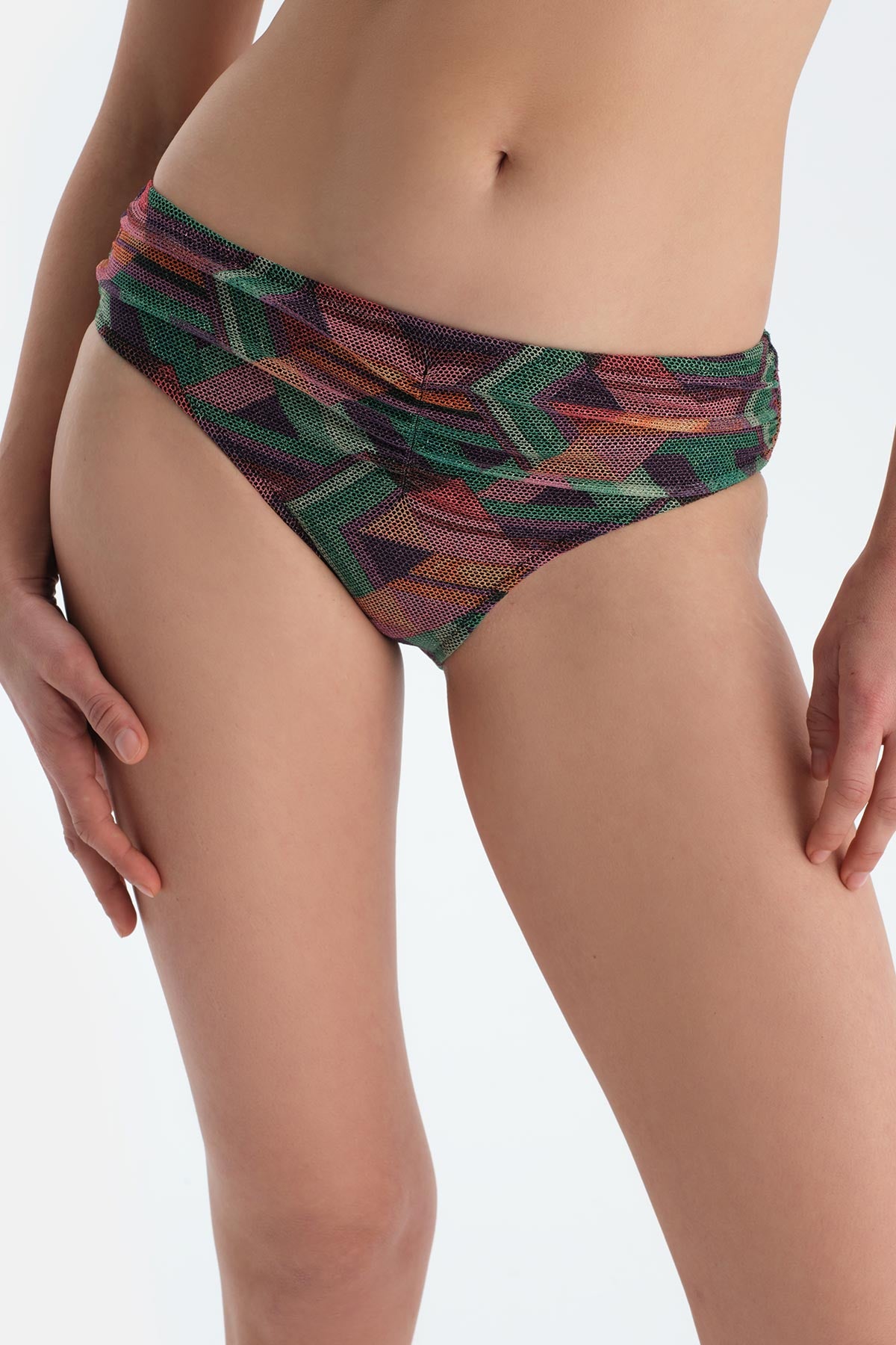 Multicolor Yüksek Bel Bikini Alt