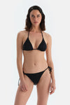 Siyah Spagetti Bikini Alt