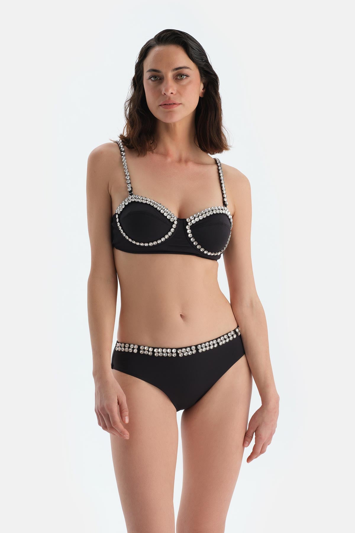 Siyah Normal Bel Bikini Alt