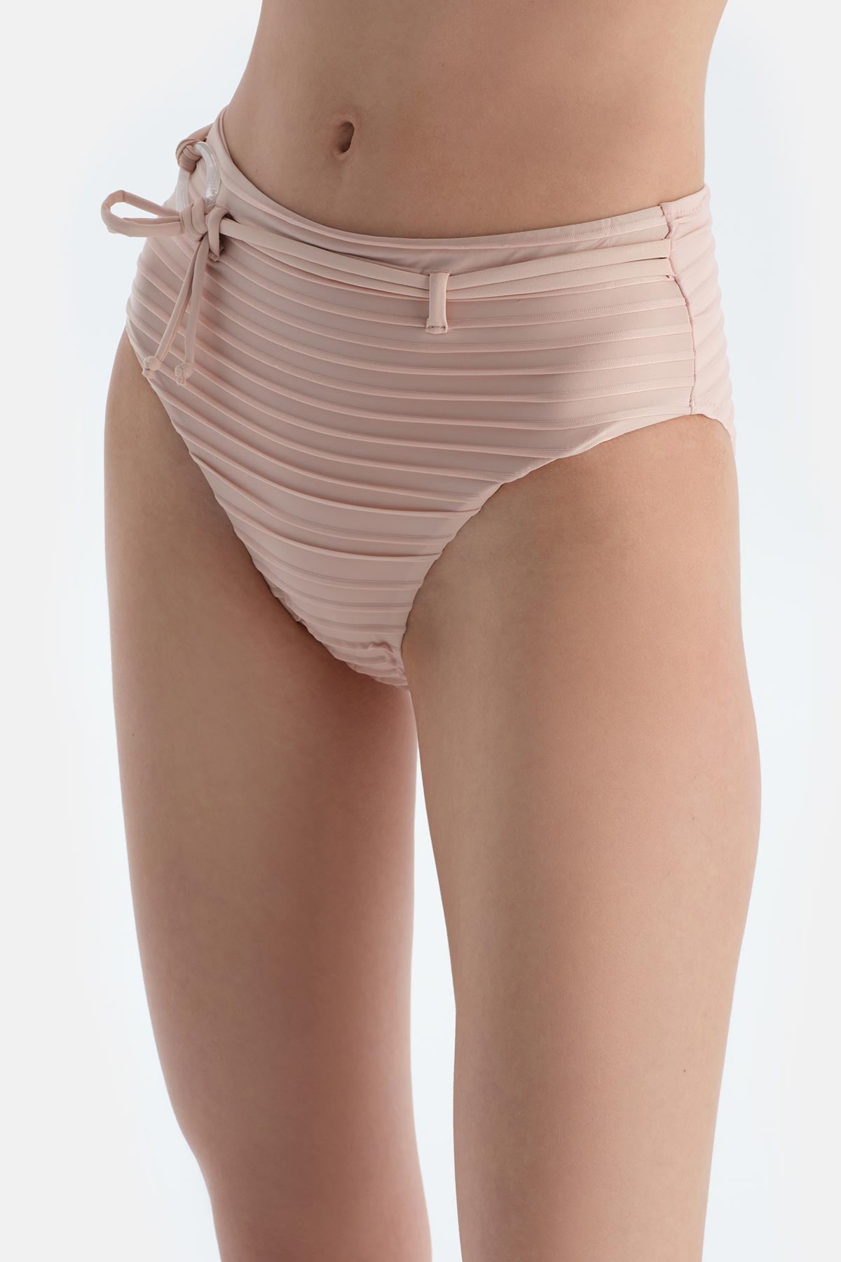 Ekru Yüksek Bel Bikini Alt