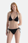 Siyah Spagetti Bikini Alt