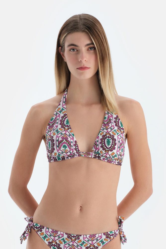 Multicolor Üçgen Geniş Bikini Üst