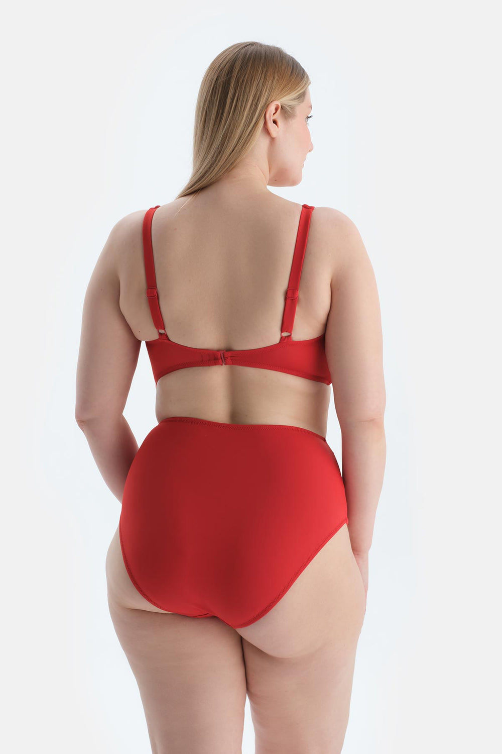 Kırmızı Korseli Toparlayıcı Bikini Üst