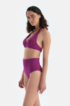 Mor Balenli Bikini Üst