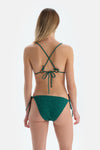 Koyu Yeşil Üçgen Küçük Bikini Üst