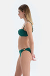 Koyu Yeşil Straplez Bikini Üst
