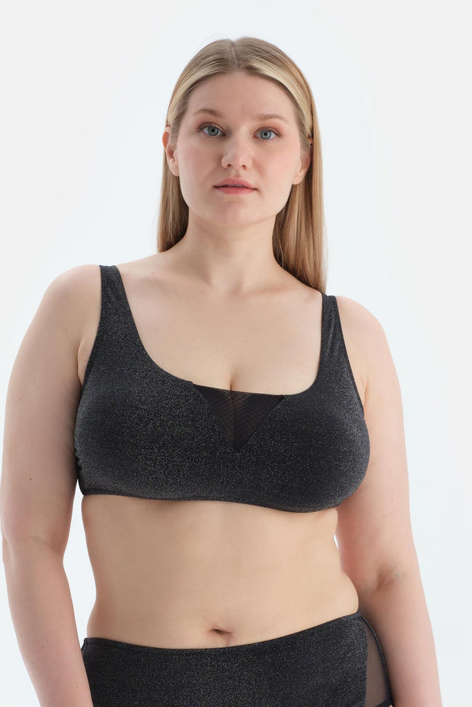 Siyah Korseli Toparlayıcı Bikini Üst