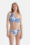 Multicolor Tek Omuz Bikini Üst
