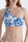 Multicolor Tek Omuz Bikini Üst