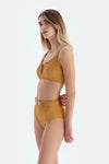 Hardal Üçgen Geniş Bikini Üst