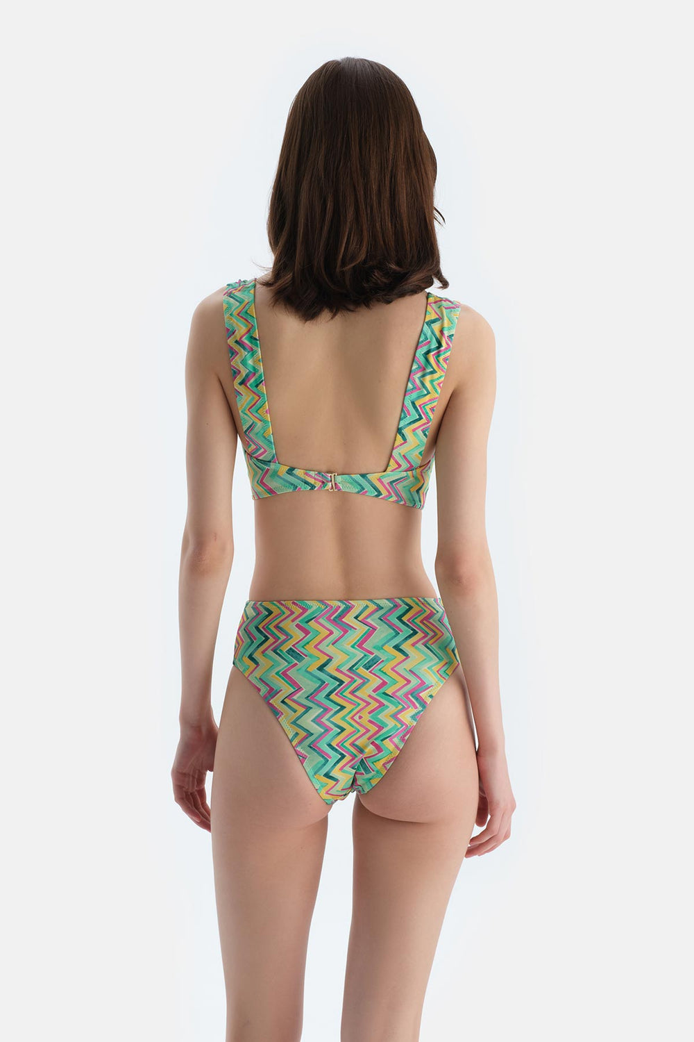 Multicolor Üçgen Geniş Bikini Üst