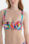 Multicolor Balenli Bikini Üst