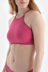 Fuşya Halter Yaka Bikini Üst