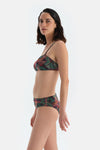 Multicolor Straplez Bikini Üst