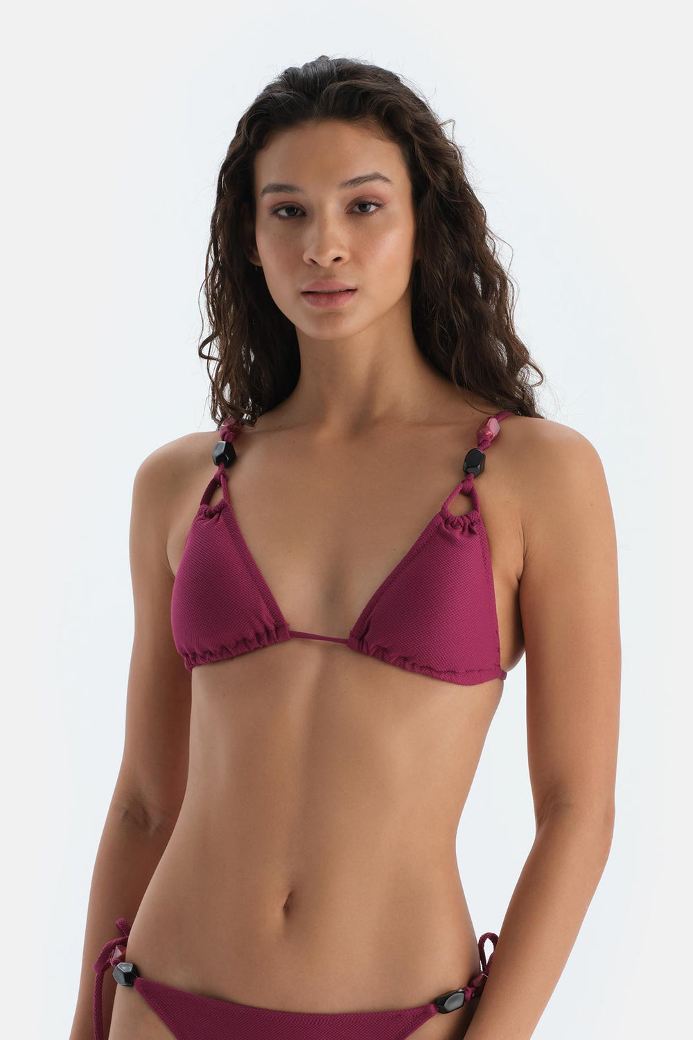 Vişne Üçgen Küçük Bikini Üst