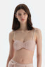 Ekru Straplez Bikini Üst
