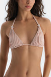 Ekru Üçgen Küçük Bikini Üst