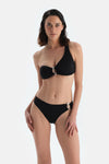 Siyah Tek Omuz Bikini Üst