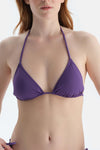 Mor Üçgen Küçük Bikini Üst