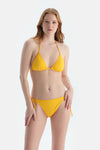 Sarı Üçgen Küçük Bikini Üst